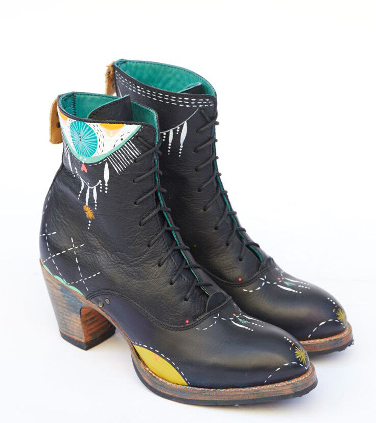 bunnie reiss x pskaufman... No.0036 CROSSWALK ankle lace-up Black - pskaufmanfootwear