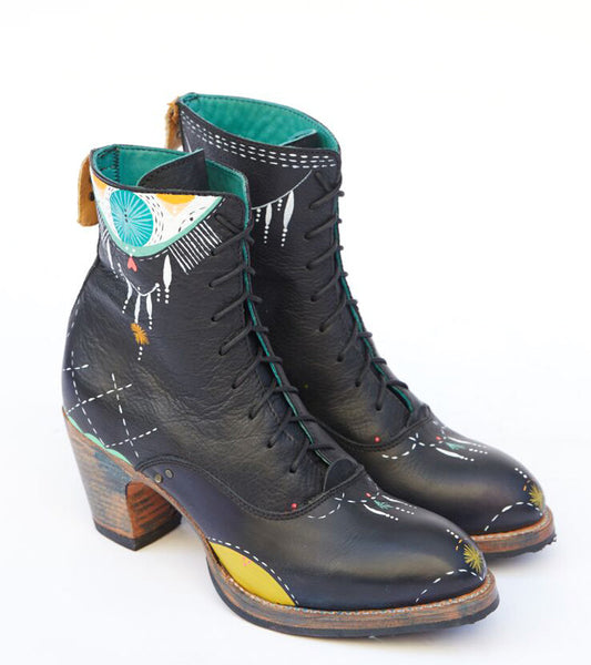 bunnie reiss x pskaufman... No.0036 CROSSWALK ankle lace-up Black - pskaufmanfootwear