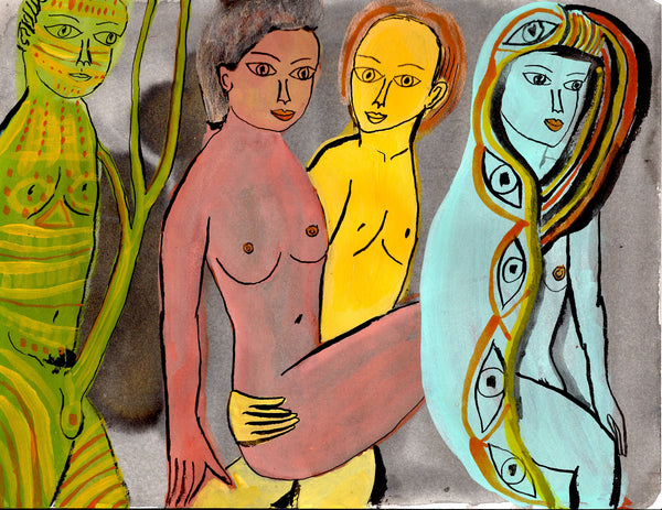 Shamanic Shunga Green and Blue - pskaufmanfootwear