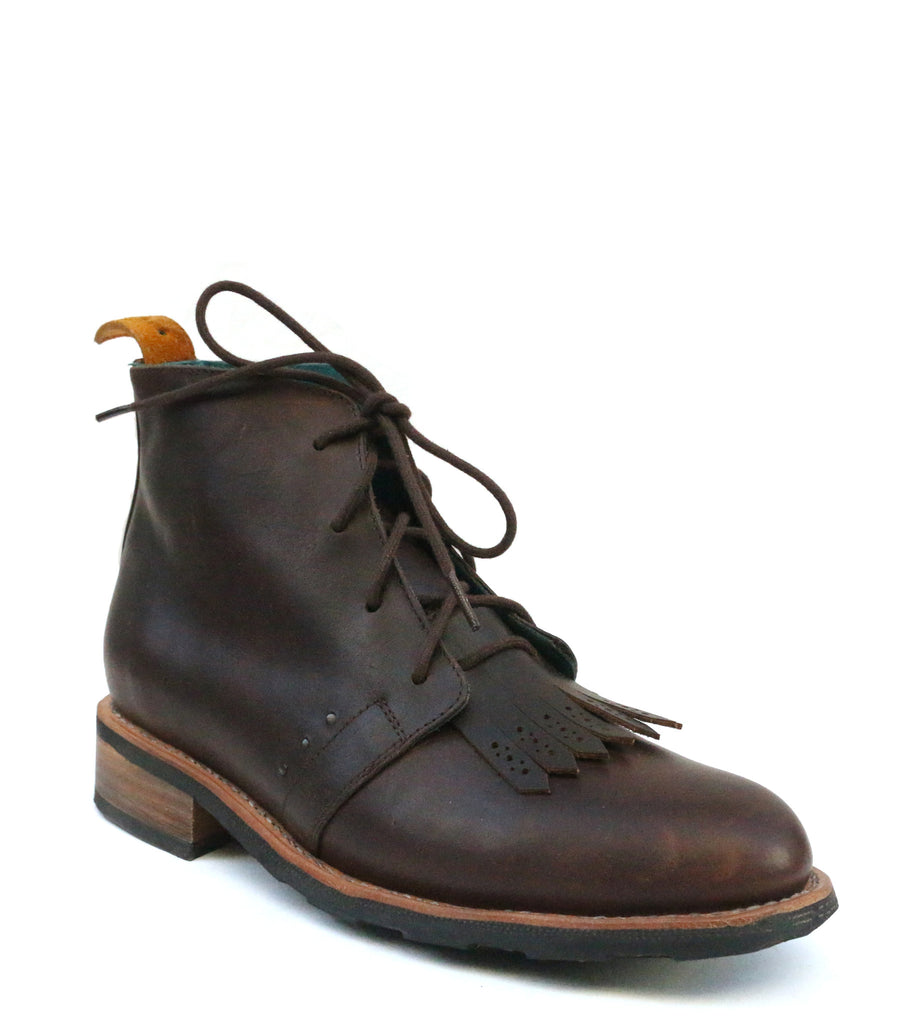 No.1048 RUNWAY chukka boot with kiltie Cognac - pskaufmanfootwear