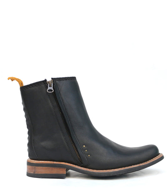 No.1041 TARMAC zip boot Black WOMEN - pskaufmanfootwear