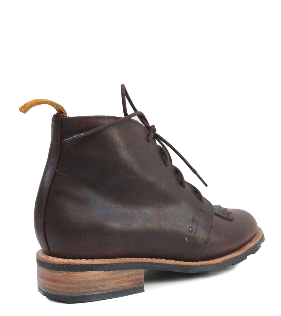 No.1048 RUNWAY chukka boot with kiltie Cognac - pskaufmanfootwear