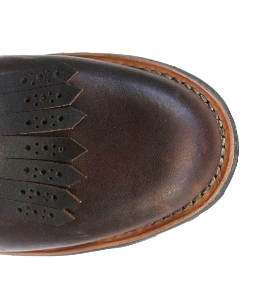 No.1048 RUNWAY chukka boot with kiltie Cognac - pskaufmanfootwear