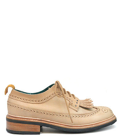 No.1051 RUNWAY brogue shoe Natural - pskaufmanfootwear
