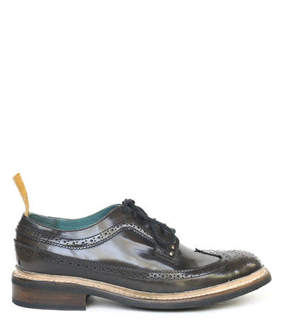 No.1051 RUNWAY brogue shoe Brown Rub-off WOMEN - pskaufmanfootwear