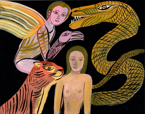 Dragon and Tiger with Friends - pskaufmanfootwear