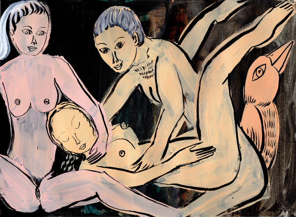 Trio with Bird - pskaufmanfootwear