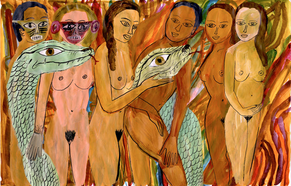 Two Masks Two Dragons - pskaufmanfootwear