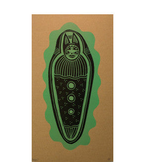 deerjerk letter press mummy green - pskaufmanfootwear