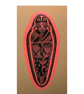 deerjerk letter press red mummy - pskaufmanfootwear