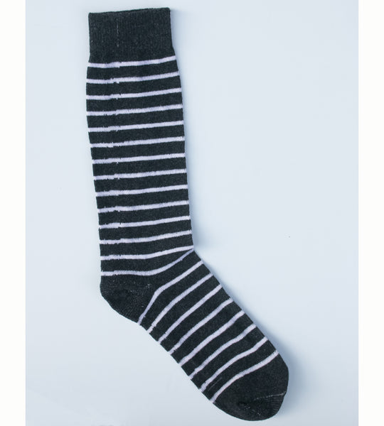 American Trench cotton breton stripe socks -carbon - pskaufmanfootwear