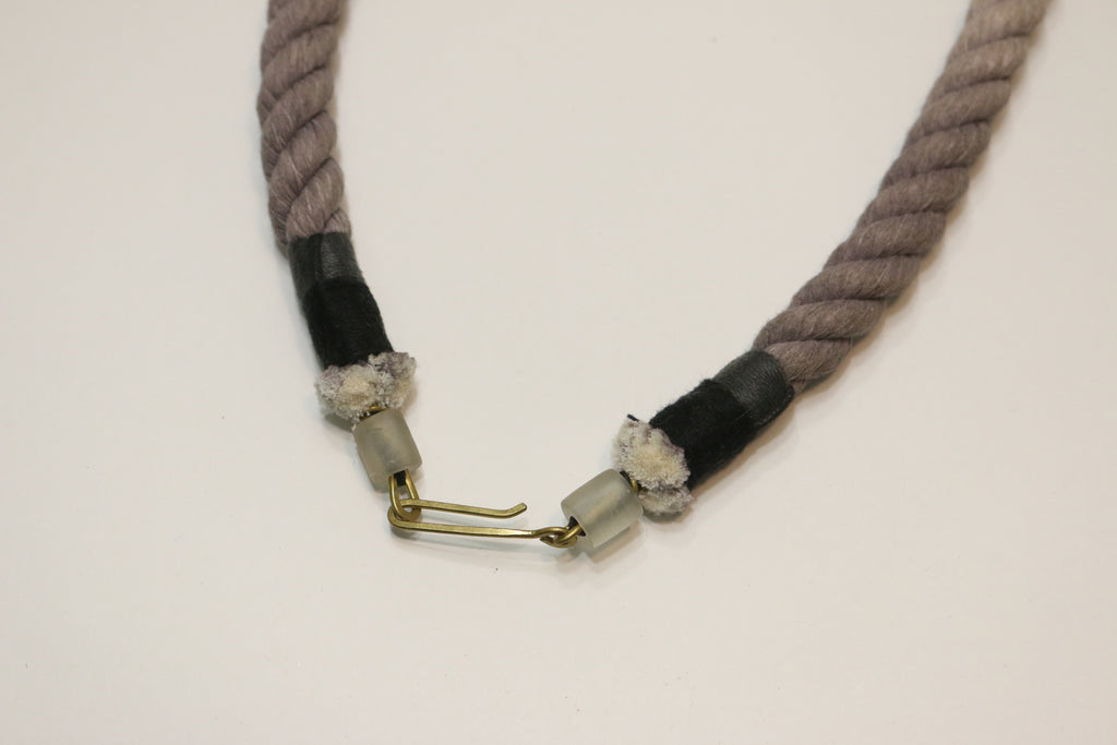 Neon Zinn Purple Grid Rope Necklace - pskaufmanfootwear