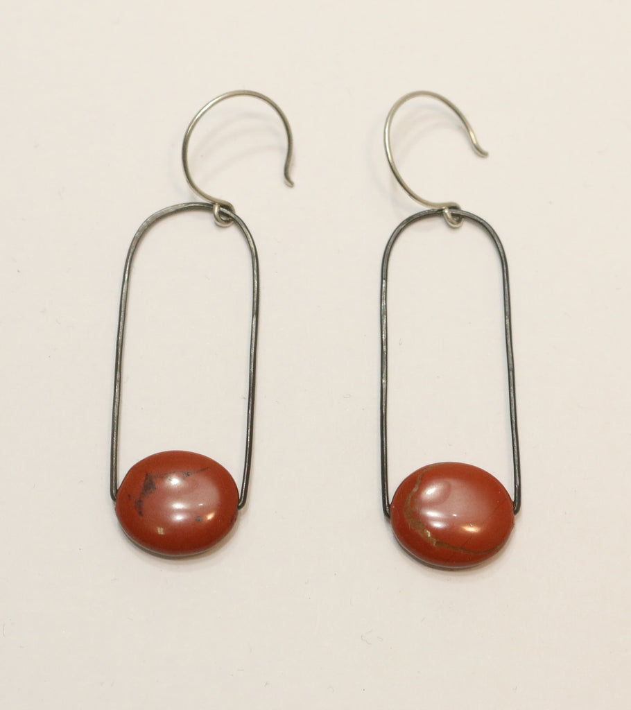 Holly Bobisuthi red jasper loop earrings - pskaufmanfootwear