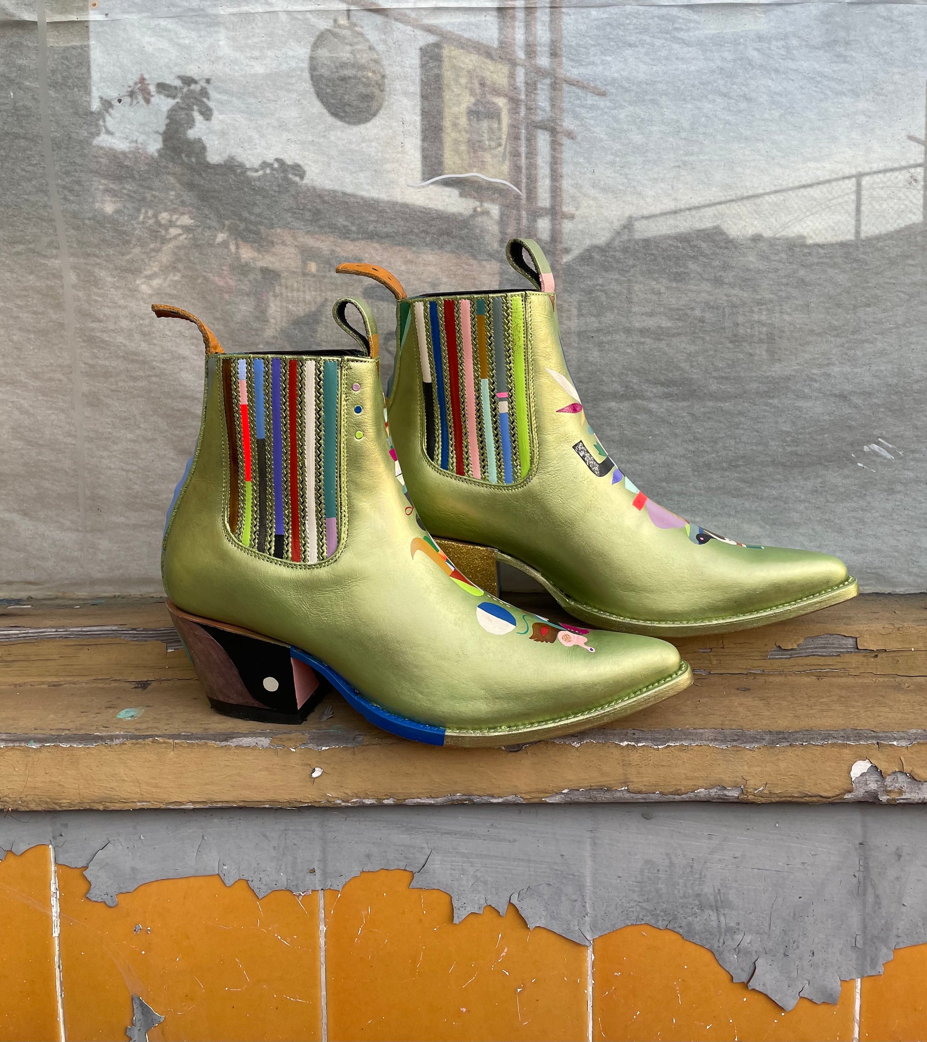 monica canilao x pskaufman FREEWAY chelsea boot metallic hand