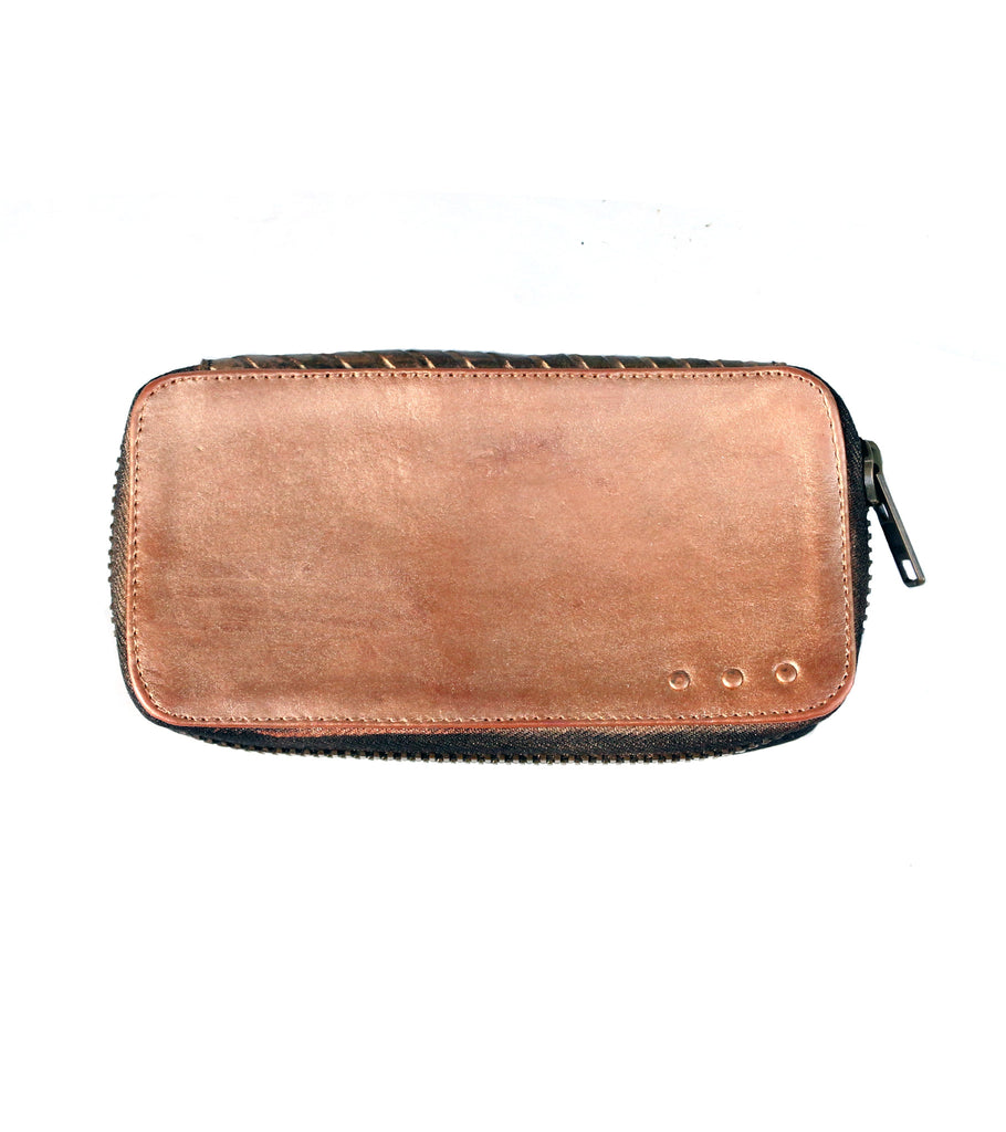 No.70018 zip clutch Hand Painted - pskaufmanfootwear