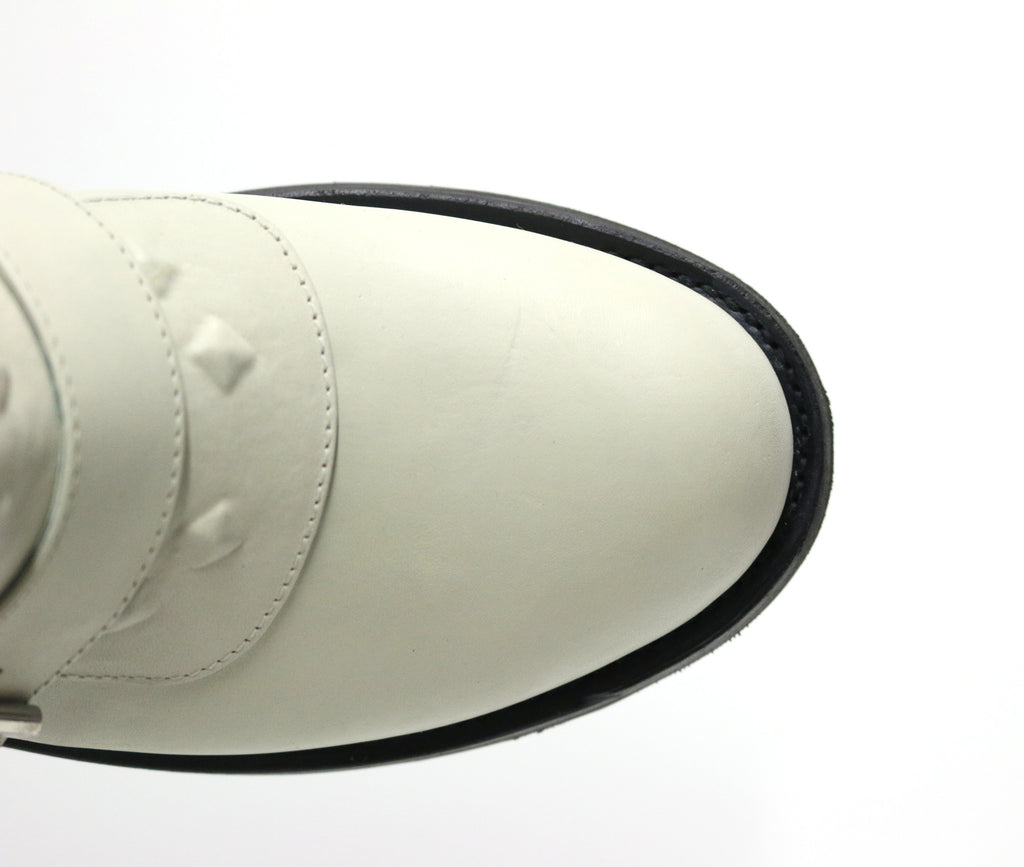 No.1011 ROADWAY back zip boot Bone - pskaufmanfootwear