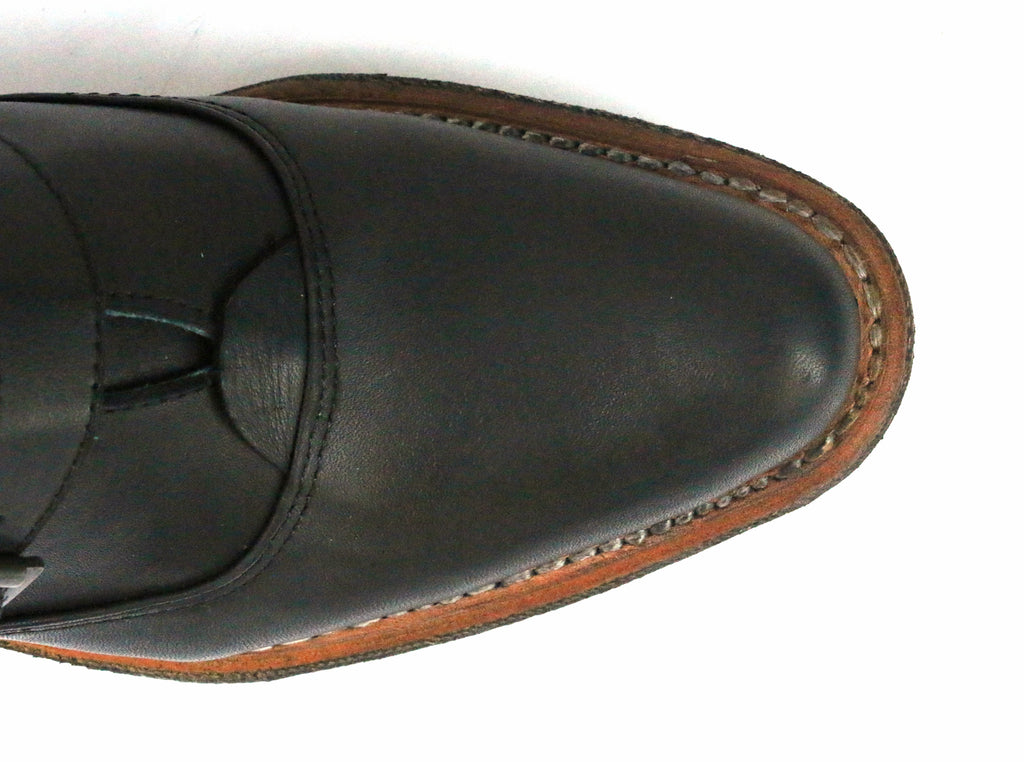 No.1036 TARMAC tall buckle lace boot Black - pskaufmanfootwear