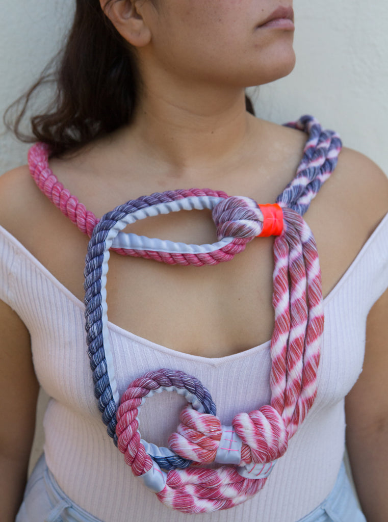 Neon Zinn Looped Rope Necklace - pskaufmanfootwear