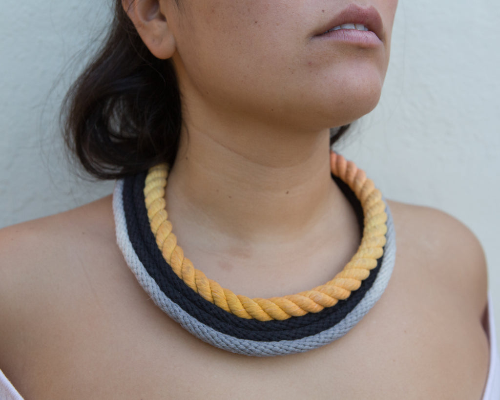 Neon Zinn Ring rope necklace - pskaufmanfootwear