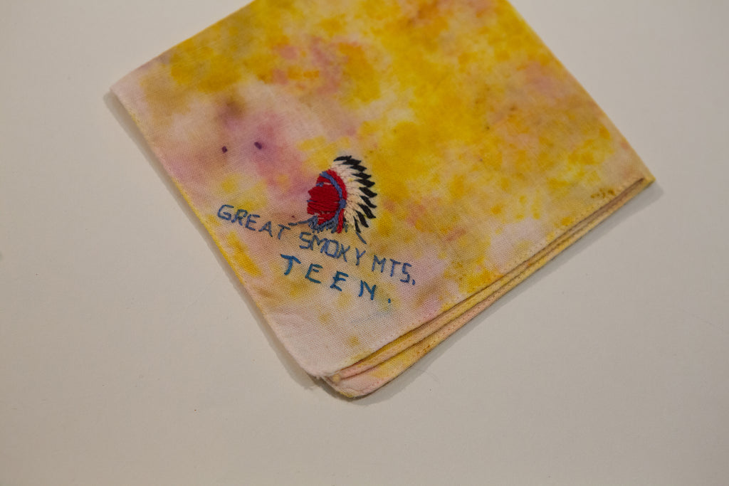 Naturally dyed embroidered handkerchiefs - pskaufmanfootwear