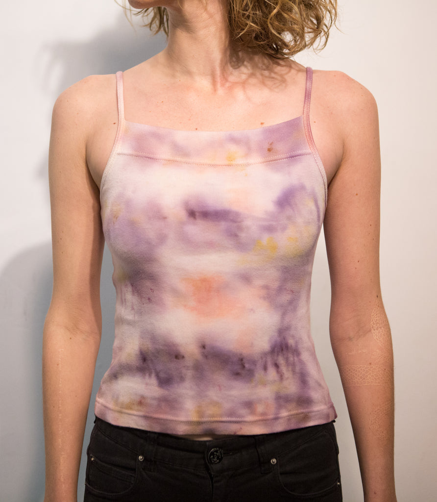 Naturally dyed cotton knit cropped tanks - pskaufmanfootwear