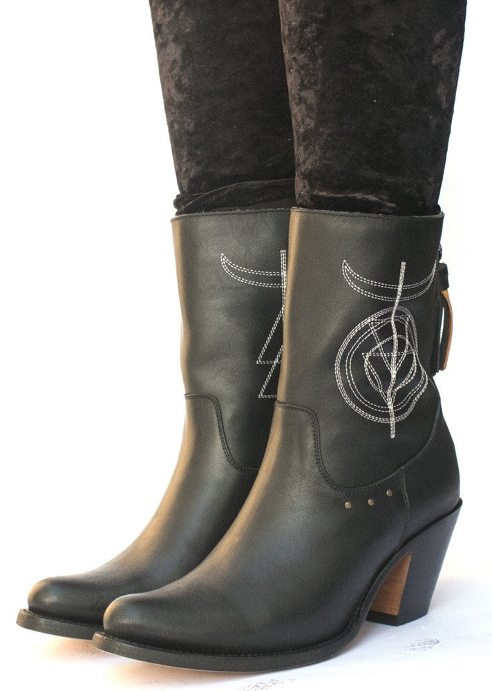 No.1053 ALLEY symbol boot Black - pskaufmanfootwear