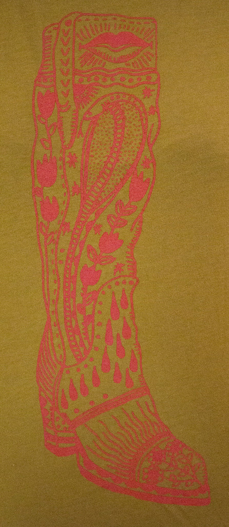 deerjerk x pskaufman... cobra boot t-shirt - pskaufmanfootwear