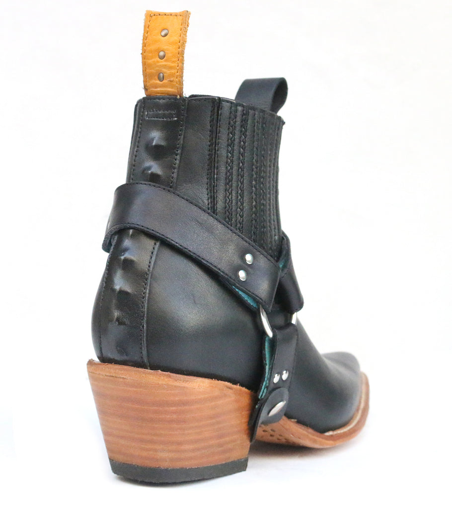 bump bootstrap set black leather - pskaufmanfootwear