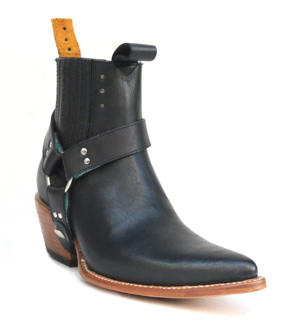 bump bootstrap set black leather - pskaufmanfootwear