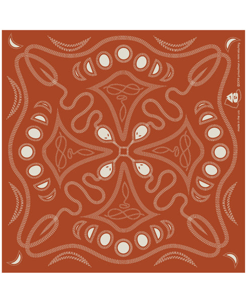 pskaufmanxME snakey bandana/ bone on rust