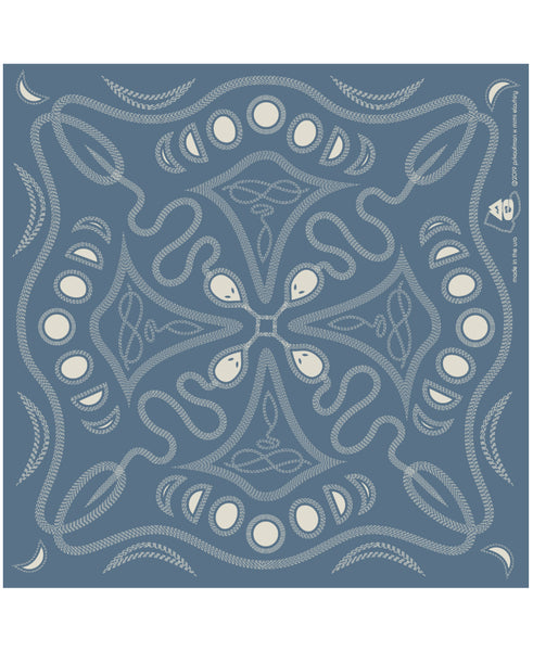 pskaufmanxME snakey bandana/ bone on denim