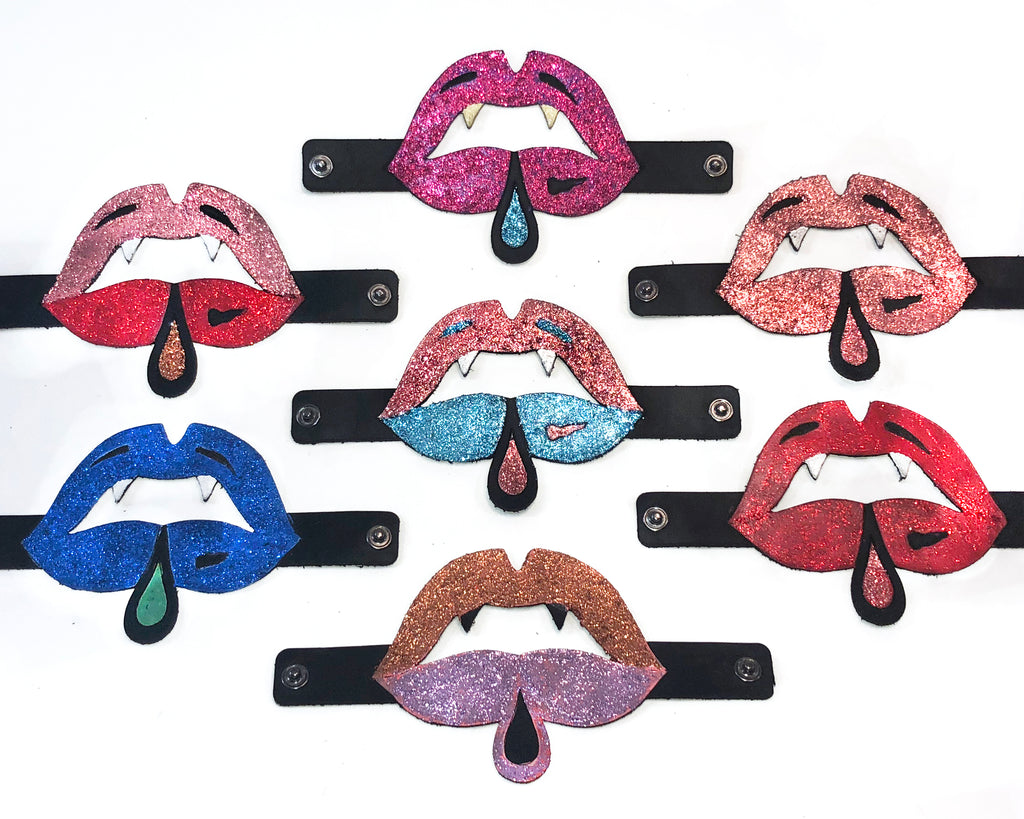 camille rose garcia x pskaufman... drippy lips - pskaufmanfootwear