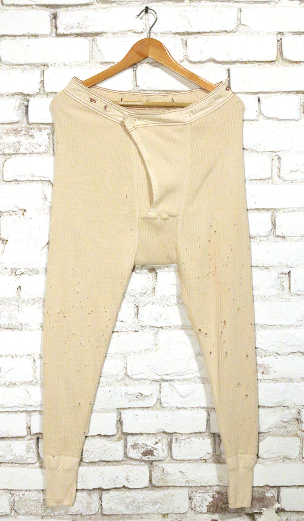 totally blown x pskaufman... cream long johns - pskaufmanfootwear