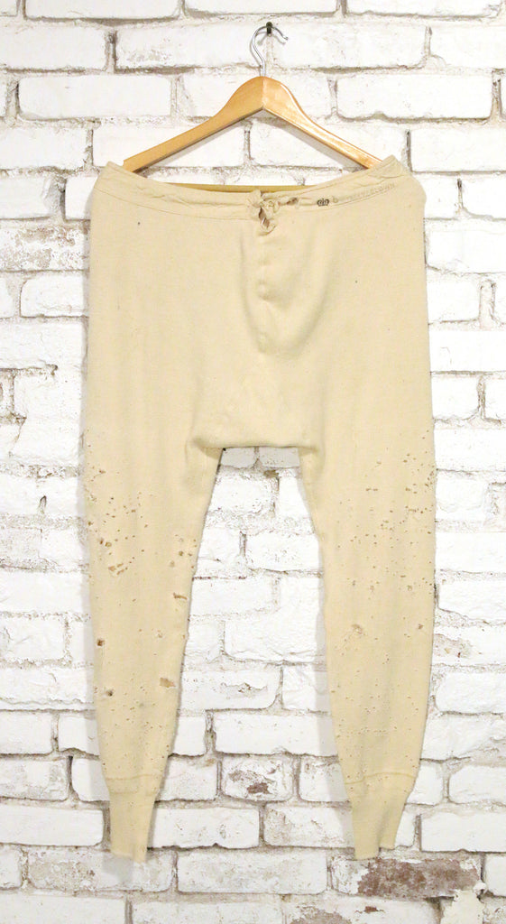 totally blown x pskaufman... cream long johns - pskaufmanfootwear