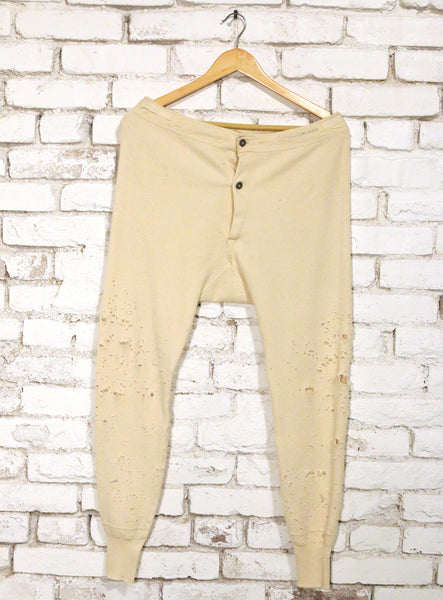 totally blown x pskaufman... cream long johns - pskaufmanfootwear