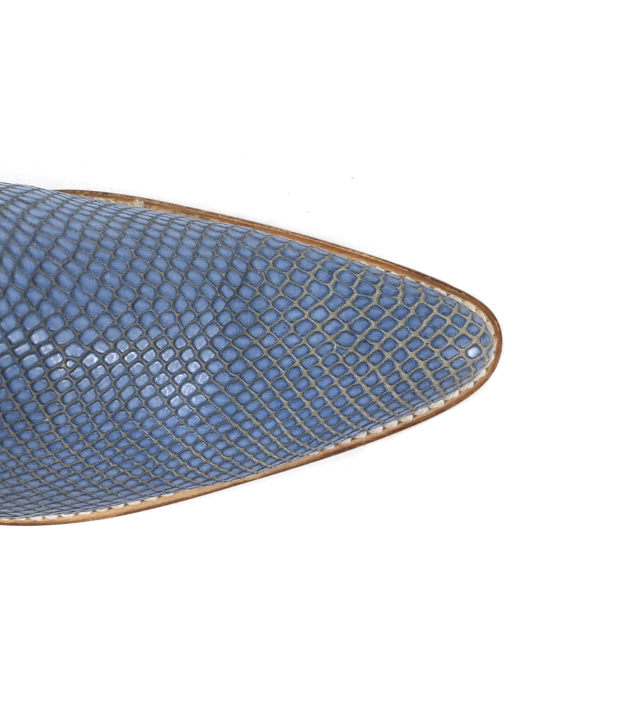 No.1001 FREEWAY chelsea boot blue diamond serpentine - pskaufmanfootwear