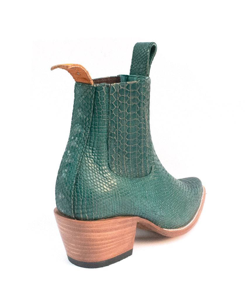 No.1001 FREEWAY chelsea boot teal twister serpentine WOMEN'S - pskaufmanfootwear