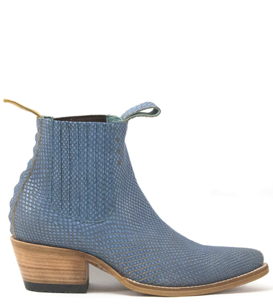 No.1001 FREEWAY chelsea boot blue diamond serpentine - pskaufmanfootwear