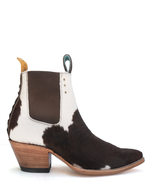 No.1001 FREEWAY chelsea boot Multi Tan + White Fur MEN