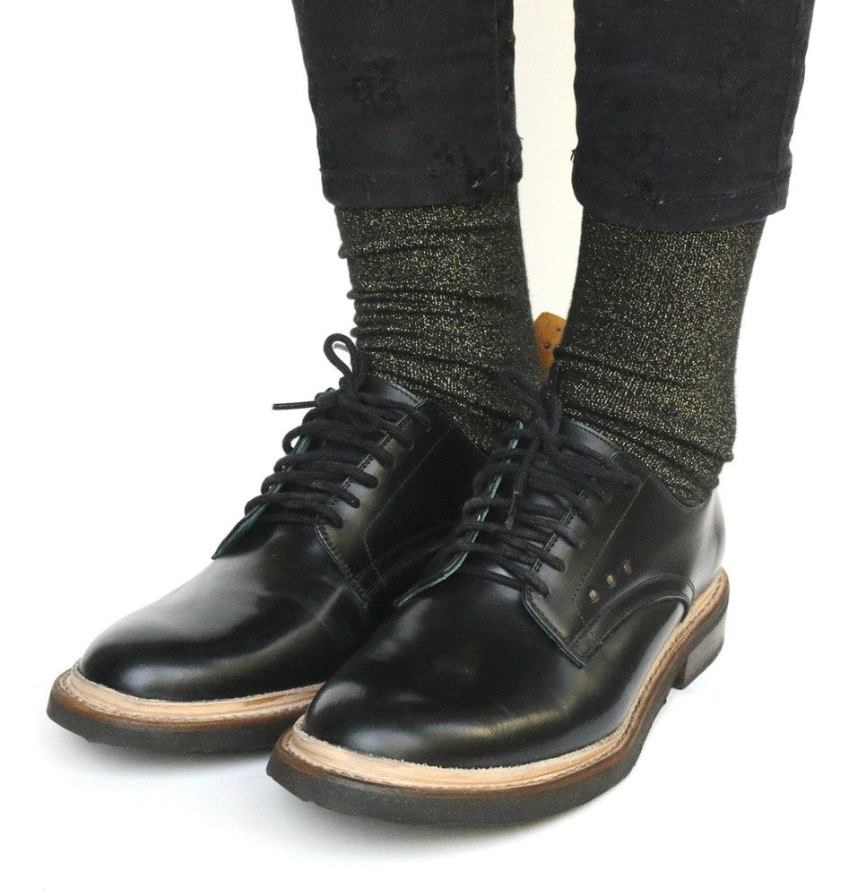 OFF PISTE LEATHER ブラック Grained Black Faux Leather Boots With Zipper Closure | Polar