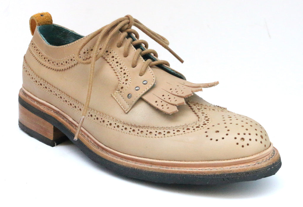 No.1051 RUNWAY brogue shoe Natural - pskaufmanfootwear