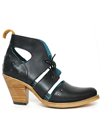 No.1054 ALLEY cutout desert boot Black - pskaufmanfootwear