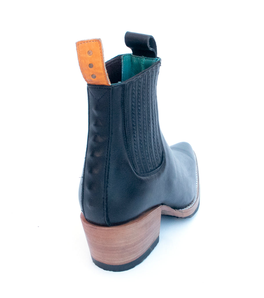 No.2001 FREEWAY turbo chelsea boot Black Leather WOMEN - pskaufmanfootwear