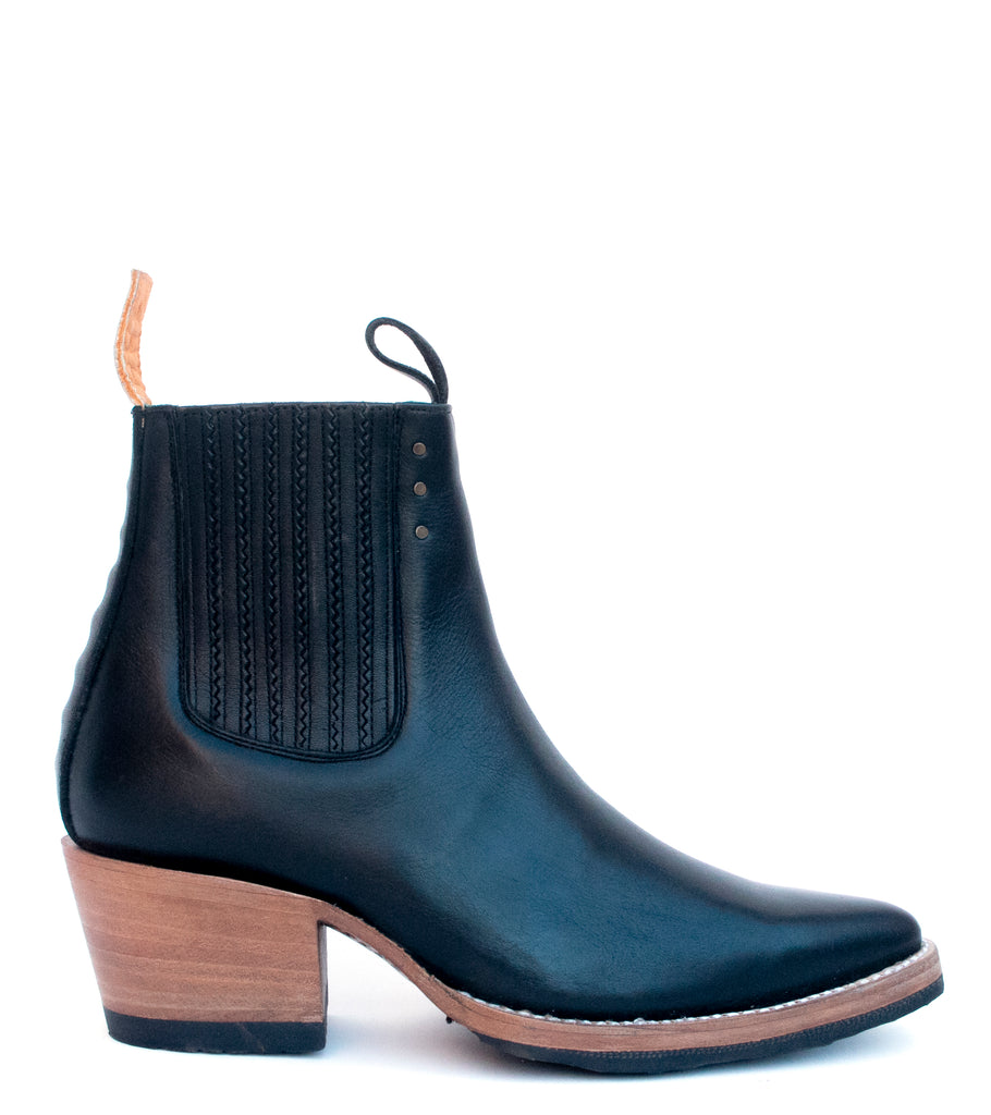No.2001 FREEWAY turbo chelsea boot Black Leather WOMEN - pskaufmanfootwear