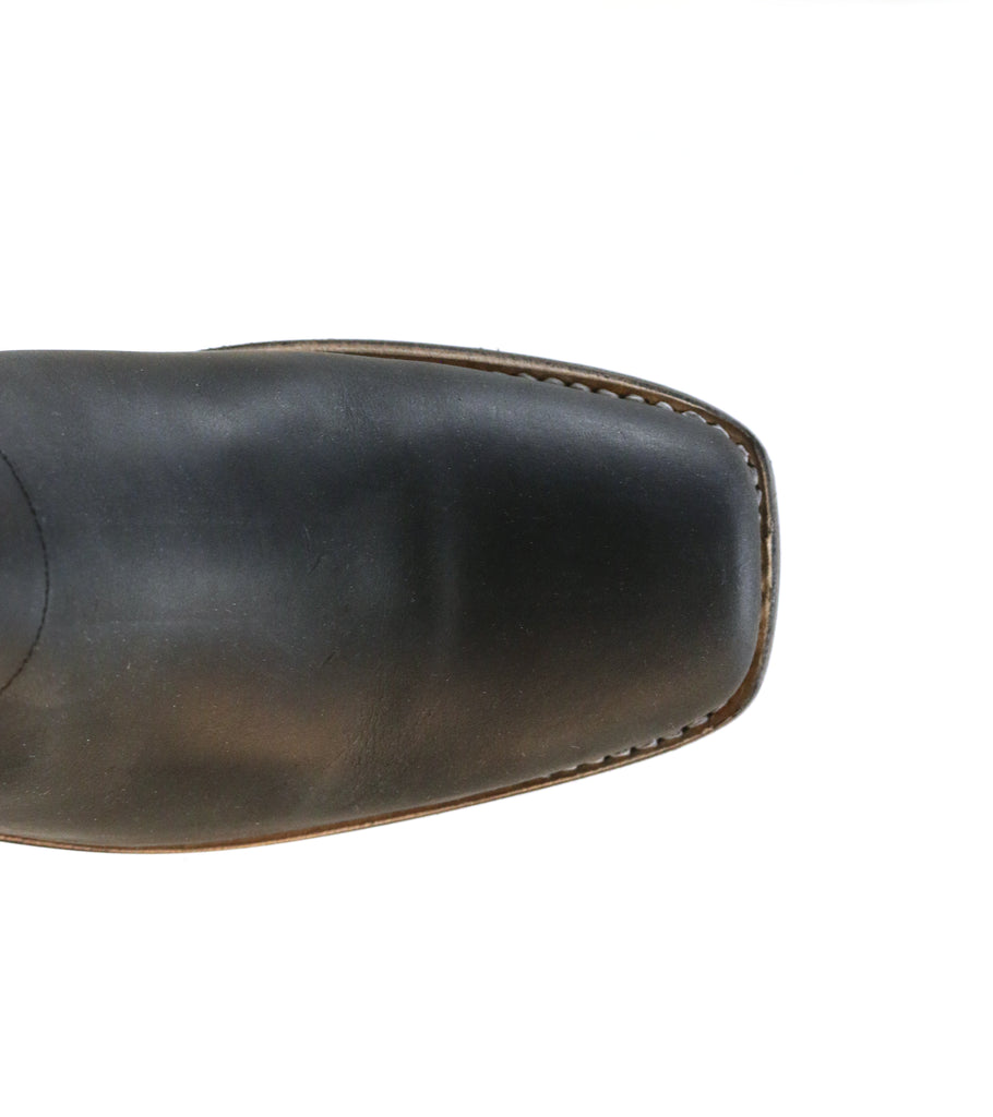 No.2037 OFFROAD ankle harness boot Black Oiled Leather - pskaufmanfootwear