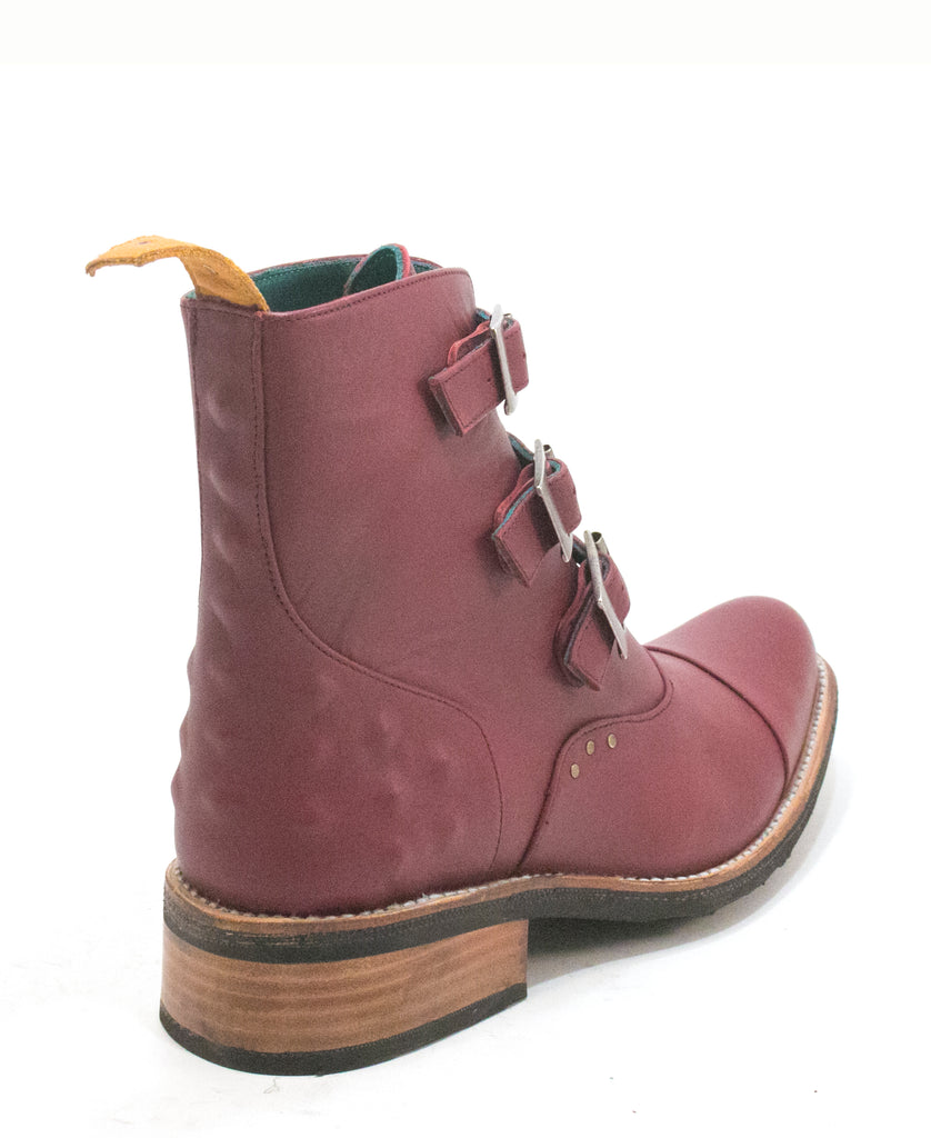 No.2045 TARMAC buckle boot Blood WOMEN - pskaufmanfootwear