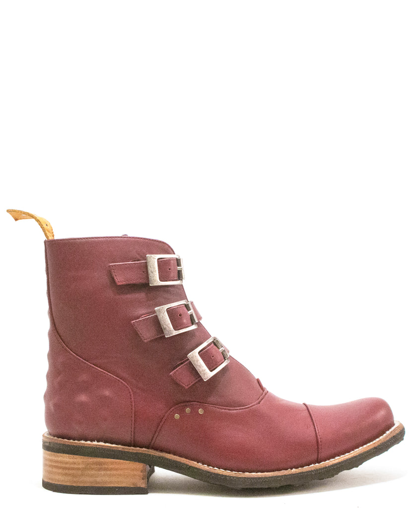 No.2045 TARMAC buckle boot Blood WOMEN - pskaufmanfootwear