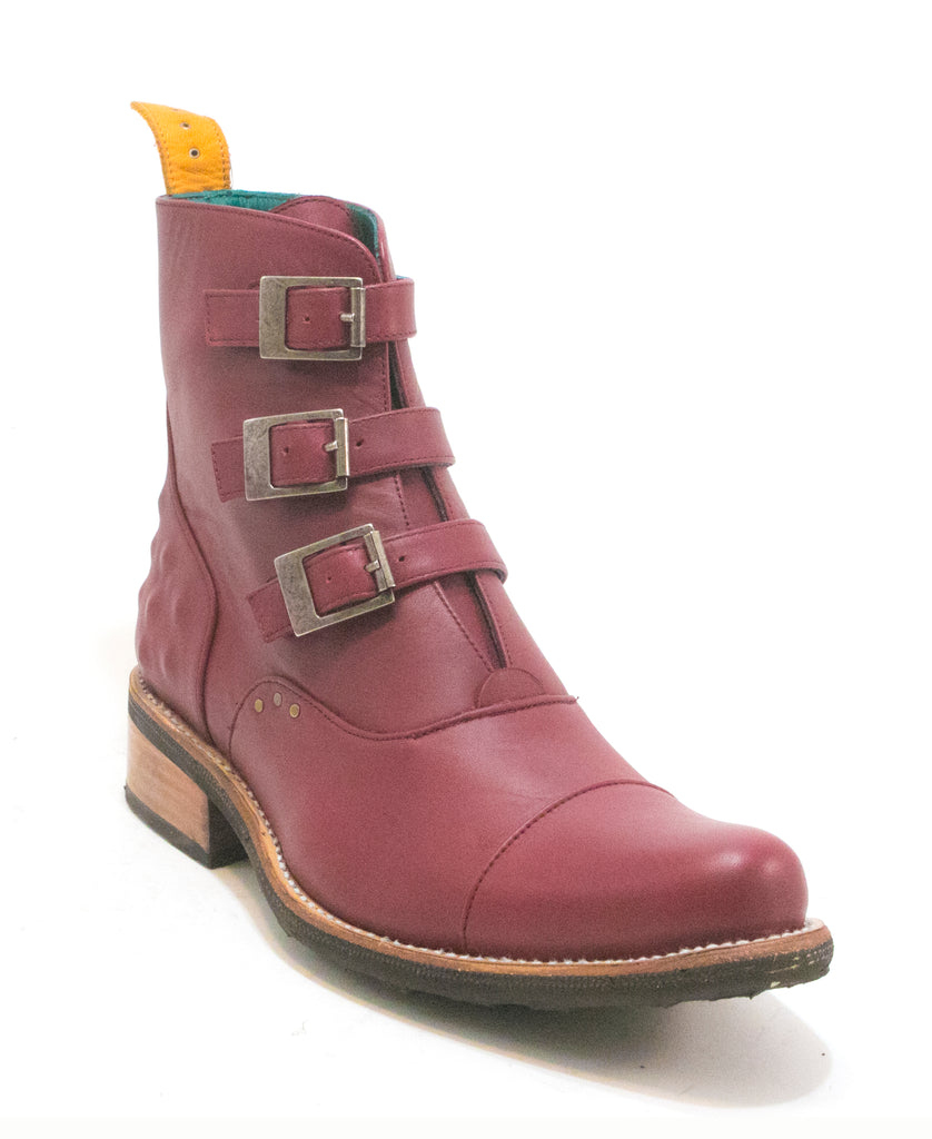 No.2045 TARMAC buckle boot Blood WOMEN - pskaufmanfootwear