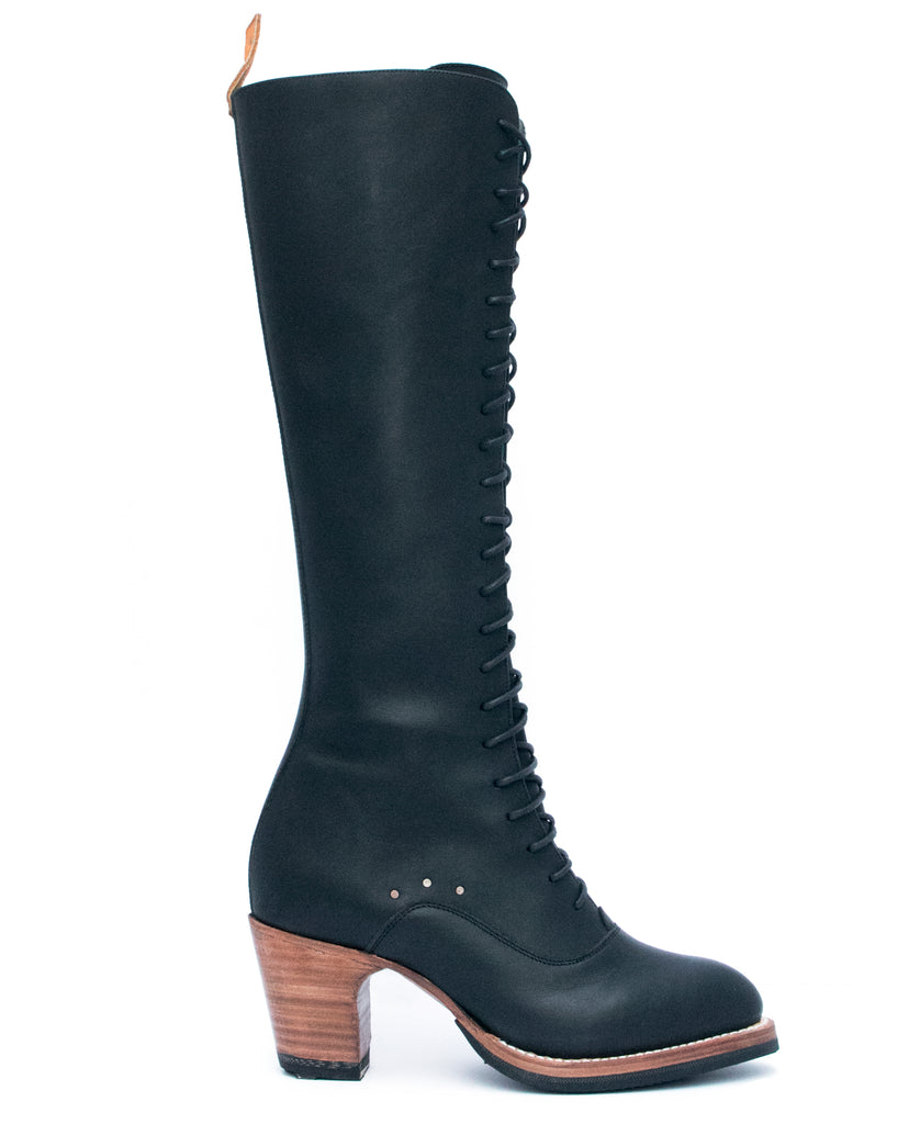 No.2071 CROSSWALK knee high boot Black - pskaufmanfootwear