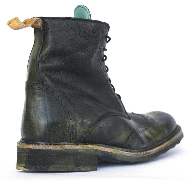 No.0008 INTERCHANGE wing tip boot Black - pskaufmanfootwear